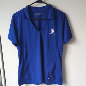 Nike Blue Polo Fitted Short Sleeve Jersey